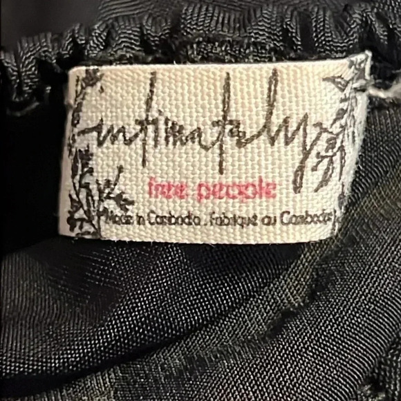 Intimately Free People Womens  Body Suit Large Thong Black Sleeveless tie back‎ - Picture 6 of 9